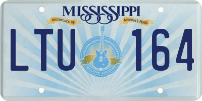 MS license plate LTU164