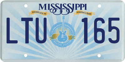 MS license plate LTU165