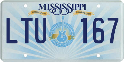 MS license plate LTU167