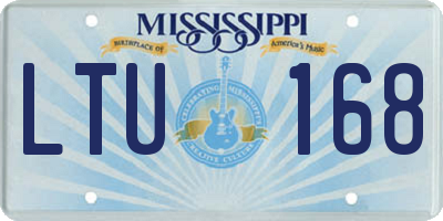 MS license plate LTU168