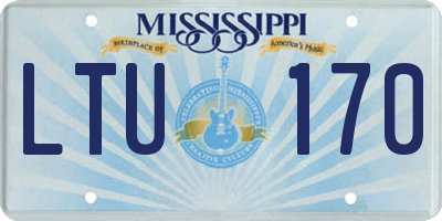 MS license plate LTU170
