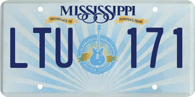 MS license plate LTU171