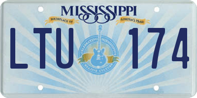 MS license plate LTU174