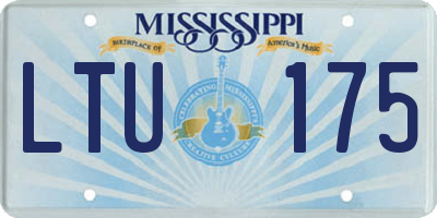 MS license plate LTU175