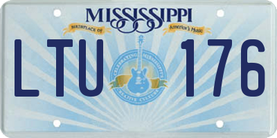 MS license plate LTU176