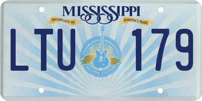 MS license plate LTU179