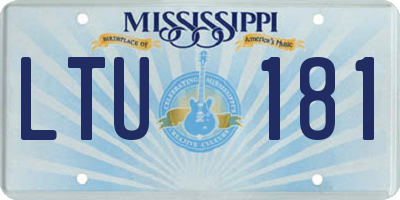 MS license plate LTU181