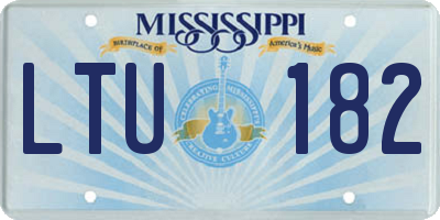 MS license plate LTU182