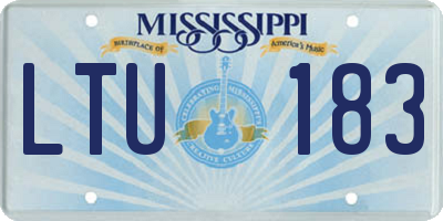 MS license plate LTU183