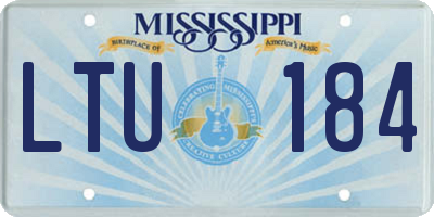 MS license plate LTU184
