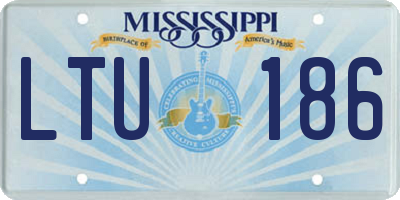 MS license plate LTU186