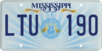 MS license plate LTU190