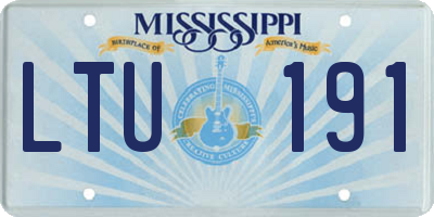 MS license plate LTU191
