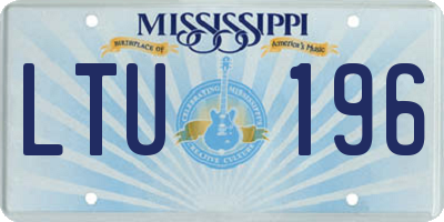 MS license plate LTU196