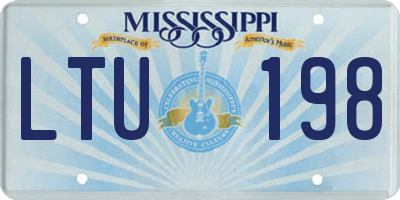 MS license plate LTU198