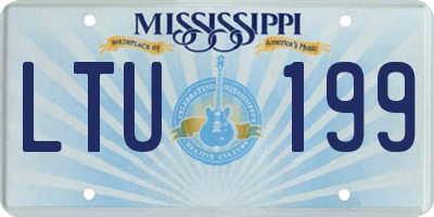 MS license plate LTU199