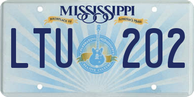 MS license plate LTU202