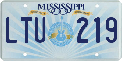 MS license plate LTU219
