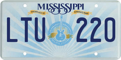 MS license plate LTU220
