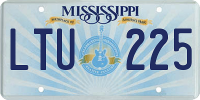 MS license plate LTU225