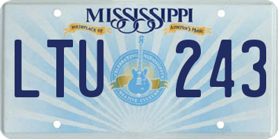 MS license plate LTU243