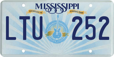 MS license plate LTU252