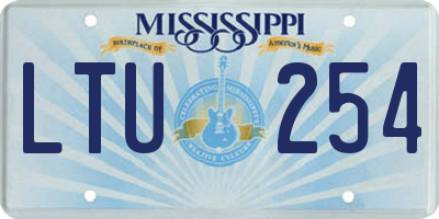 MS license plate LTU254