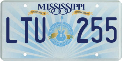 MS license plate LTU255