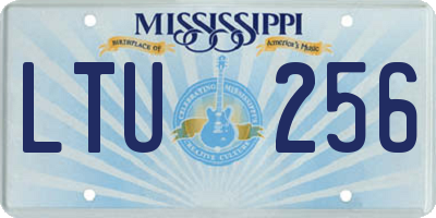 MS license plate LTU256