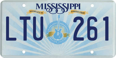 MS license plate LTU261