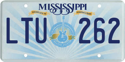 MS license plate LTU262