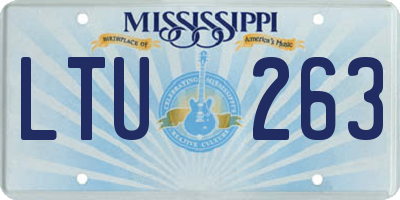 MS license plate LTU263