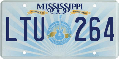 MS license plate LTU264