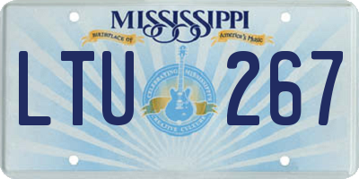 MS license plate LTU267