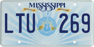 MS license plate LTU269