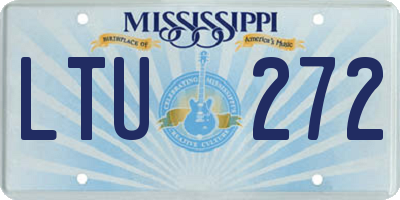 MS license plate LTU272