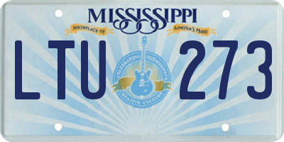 MS license plate LTU273