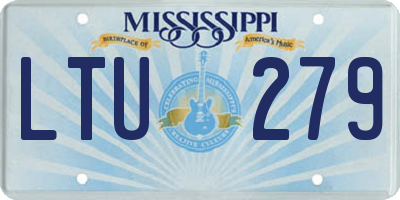 MS license plate LTU279