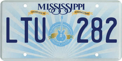 MS license plate LTU282