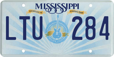 MS license plate LTU284