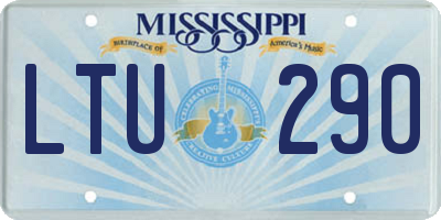 MS license plate LTU290