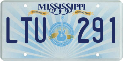 MS license plate LTU291