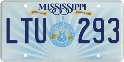 MS license plate LTU293
