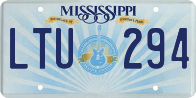 MS license plate LTU294