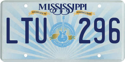 MS license plate LTU296