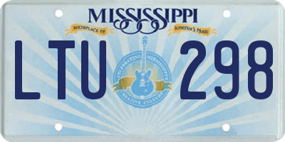 MS license plate LTU298