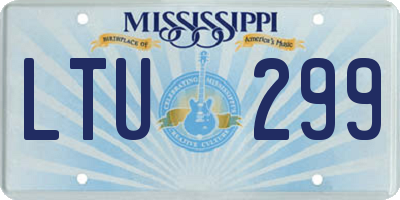 MS license plate LTU299