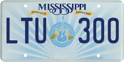 MS license plate LTU300