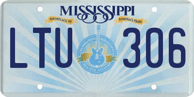 MS license plate LTU306