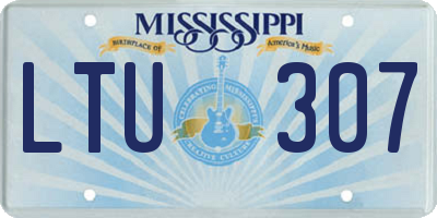 MS license plate LTU307